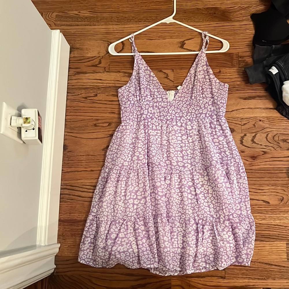 Purple sundress adjustable straps